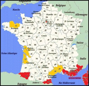 Map of French Departments